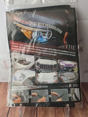 Black Decorative Vehicle Headlight Eyelash Accents